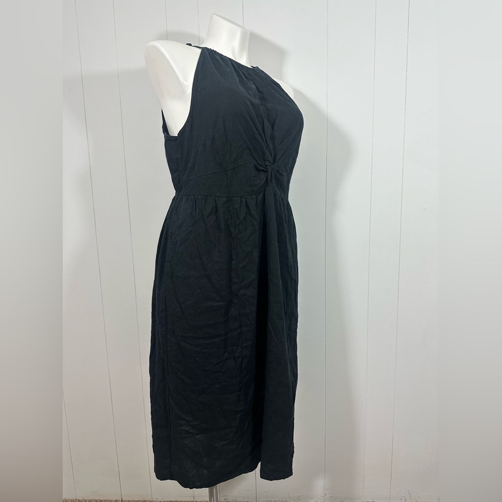 NWT Ava & Viv Women's Halter Neck A-Line Linen Black Dress Size XXL - Picture 4 of 15